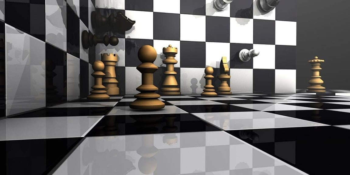 3-D chess graphic Image by PIRO from Pixabay